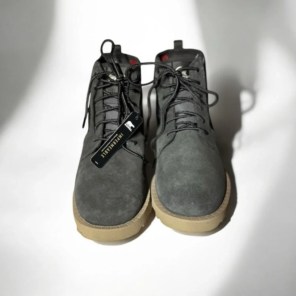 🌻NEW w.tags SOREL Caribou Gray OTM Waterproof Boots Men's Size 8